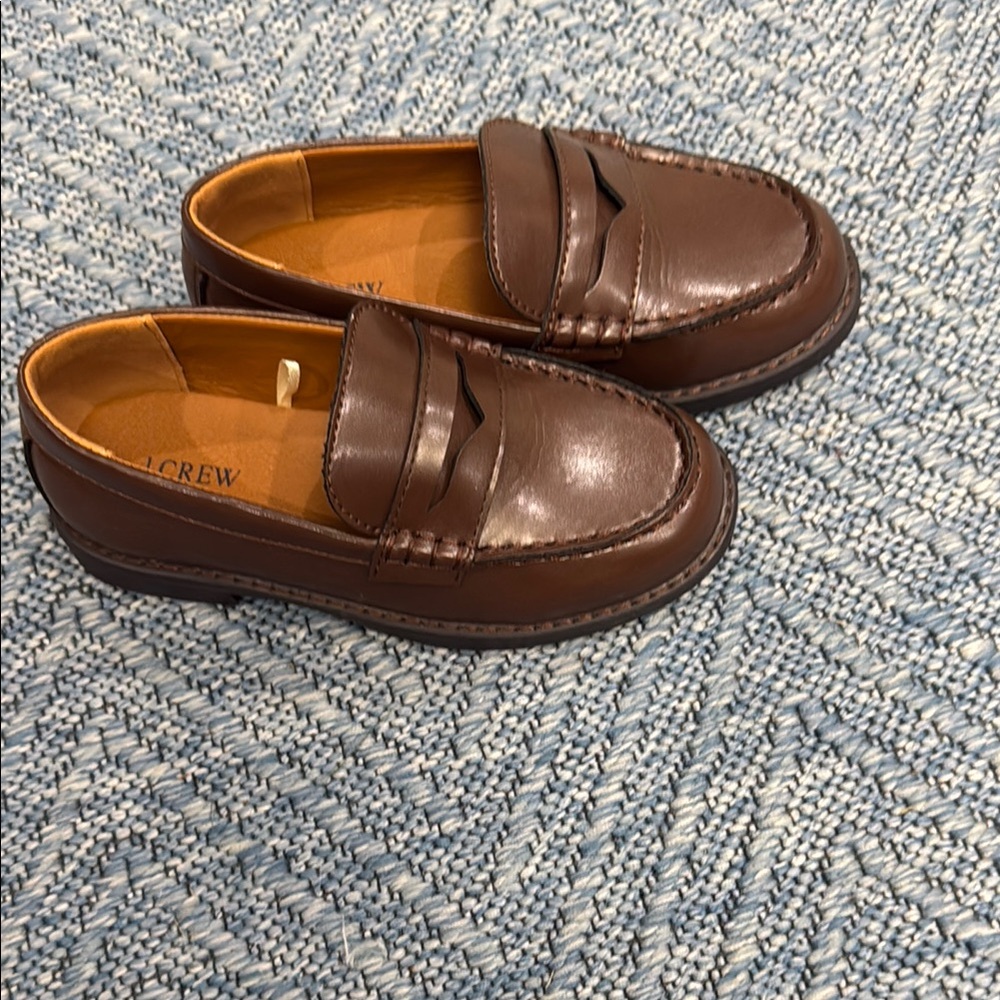 J. Crew Brown Leather Penny Loafers